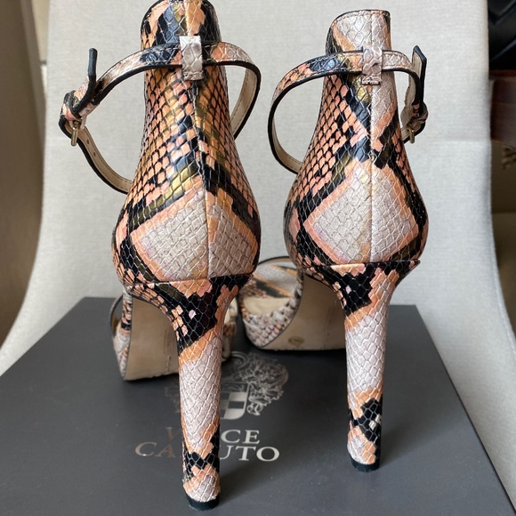 Vince Camuto Snakeskin Platform Strap Heels - Picture 3 of 7